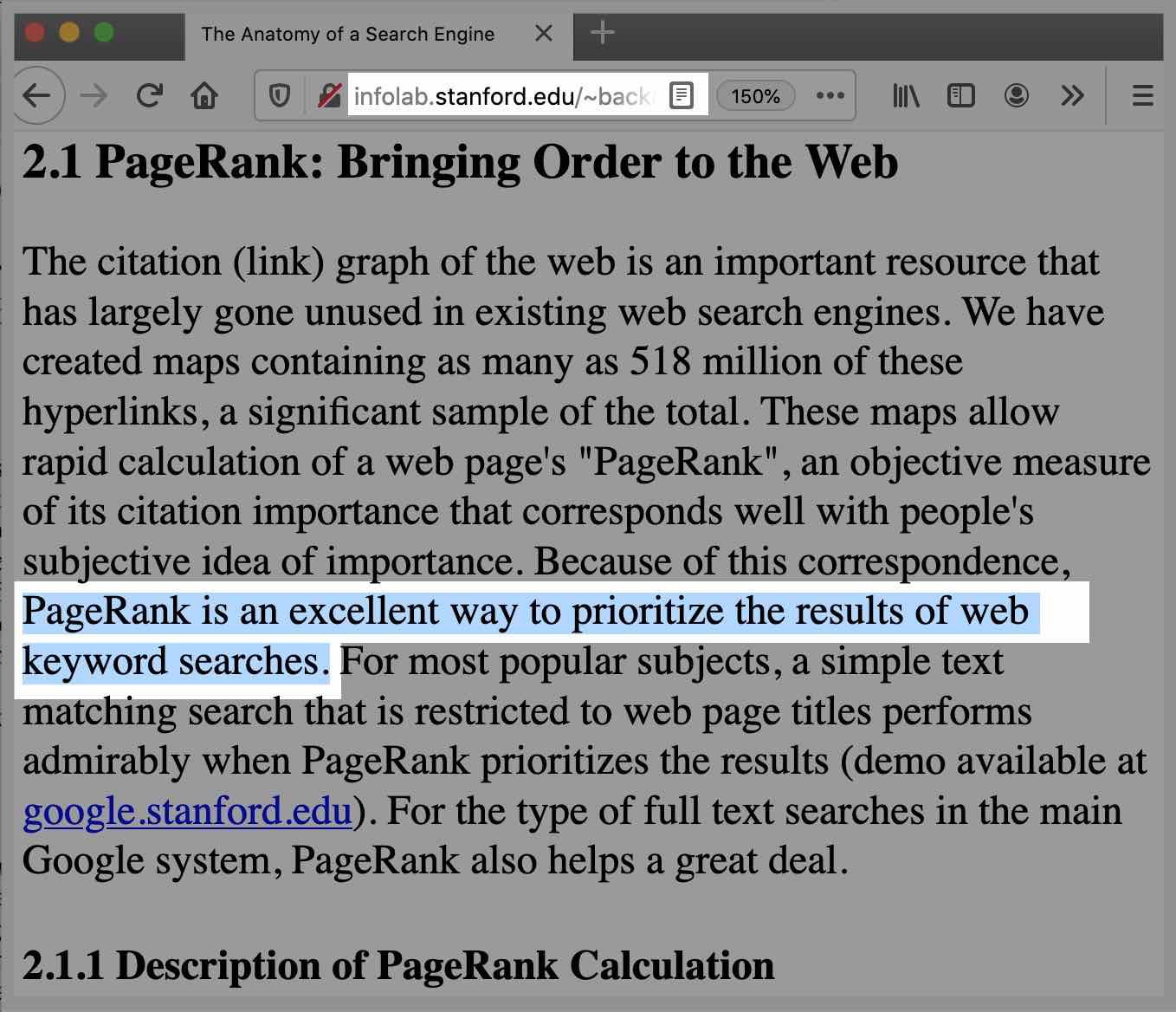 論文說明佐證PaegRank是排名因素
